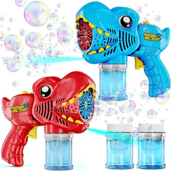 2 Pack Bubbles Gun, Blaster, Blower, Maker, Machine for Kid Toy - Picture 1 of 8